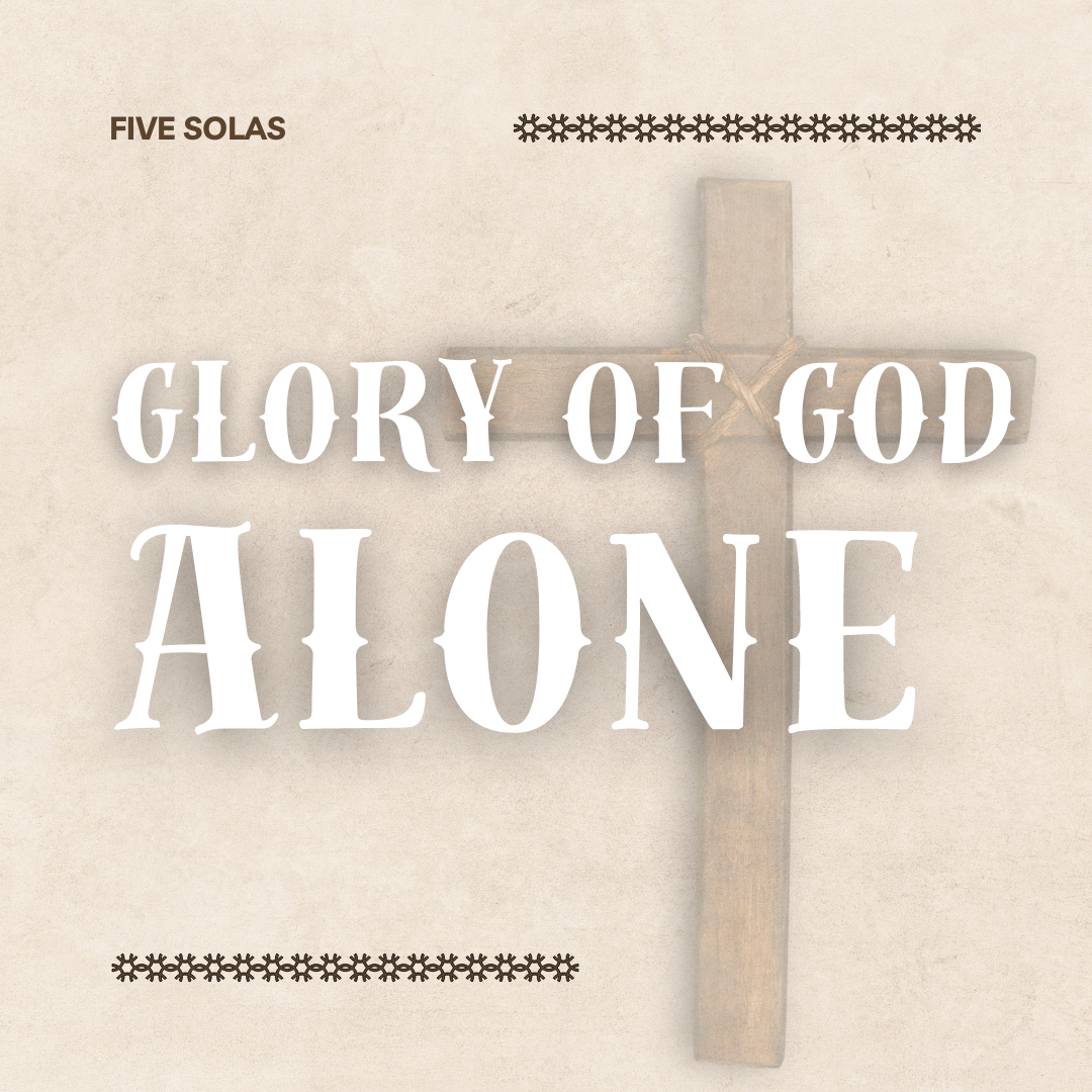 a card stating glory of god alone as one of the five solas