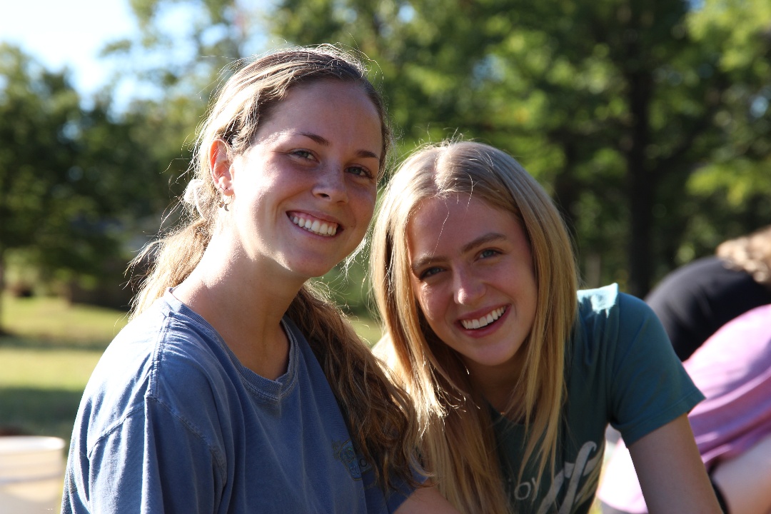 gap year 2 girls smiling