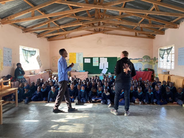 ywam tyler dts outreach speaking in school in Tanzania