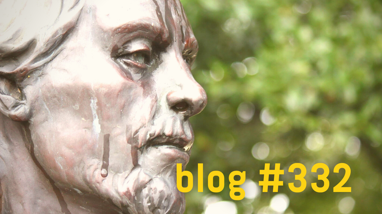 statue of man with tears running down face - suicide prevention